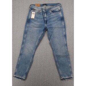 Polo Ralph Lauren Women’s Mid Rise Skinny Crop Jeans Sz 32 NWT Blue